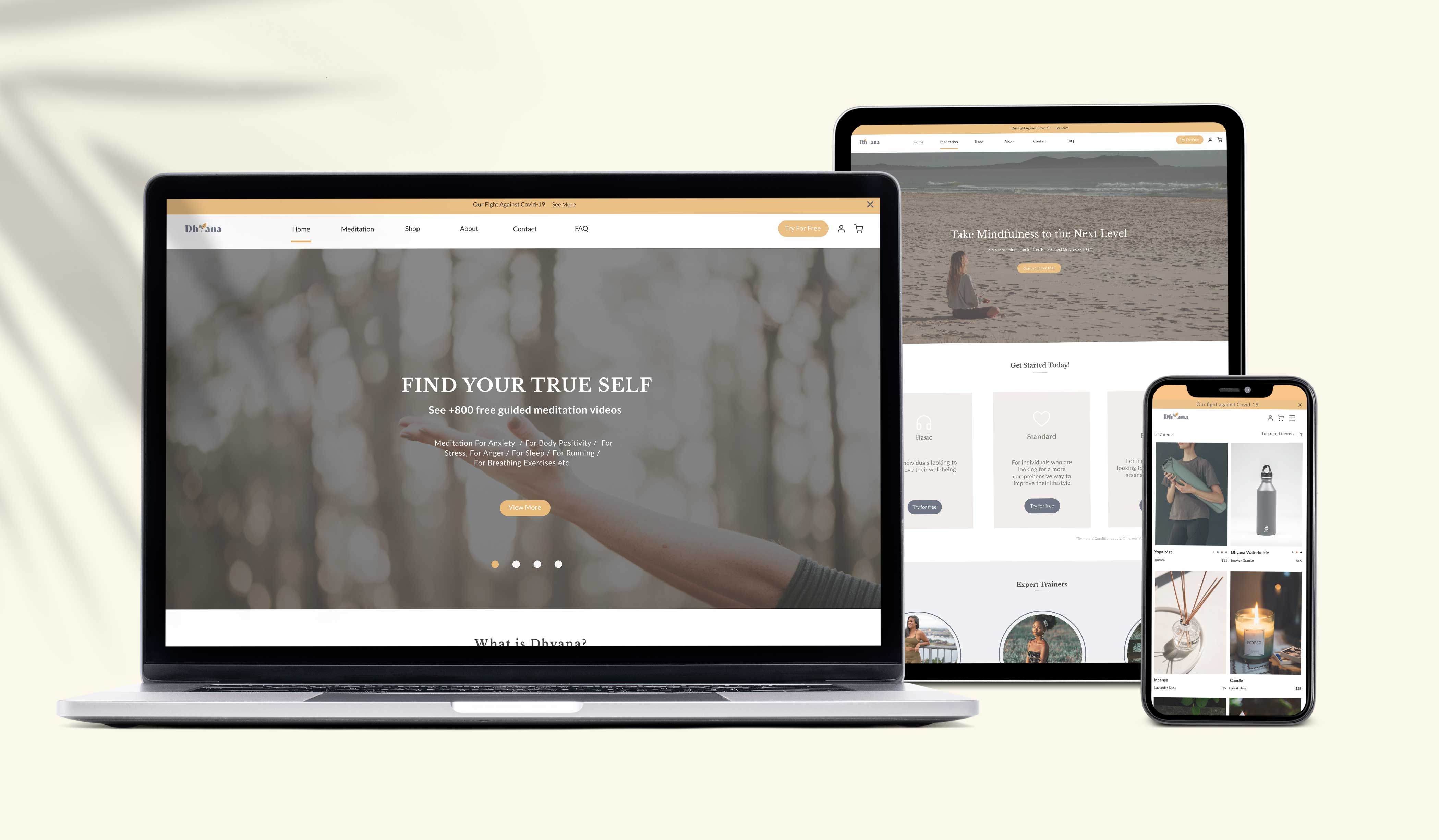 Dhyana's mockup