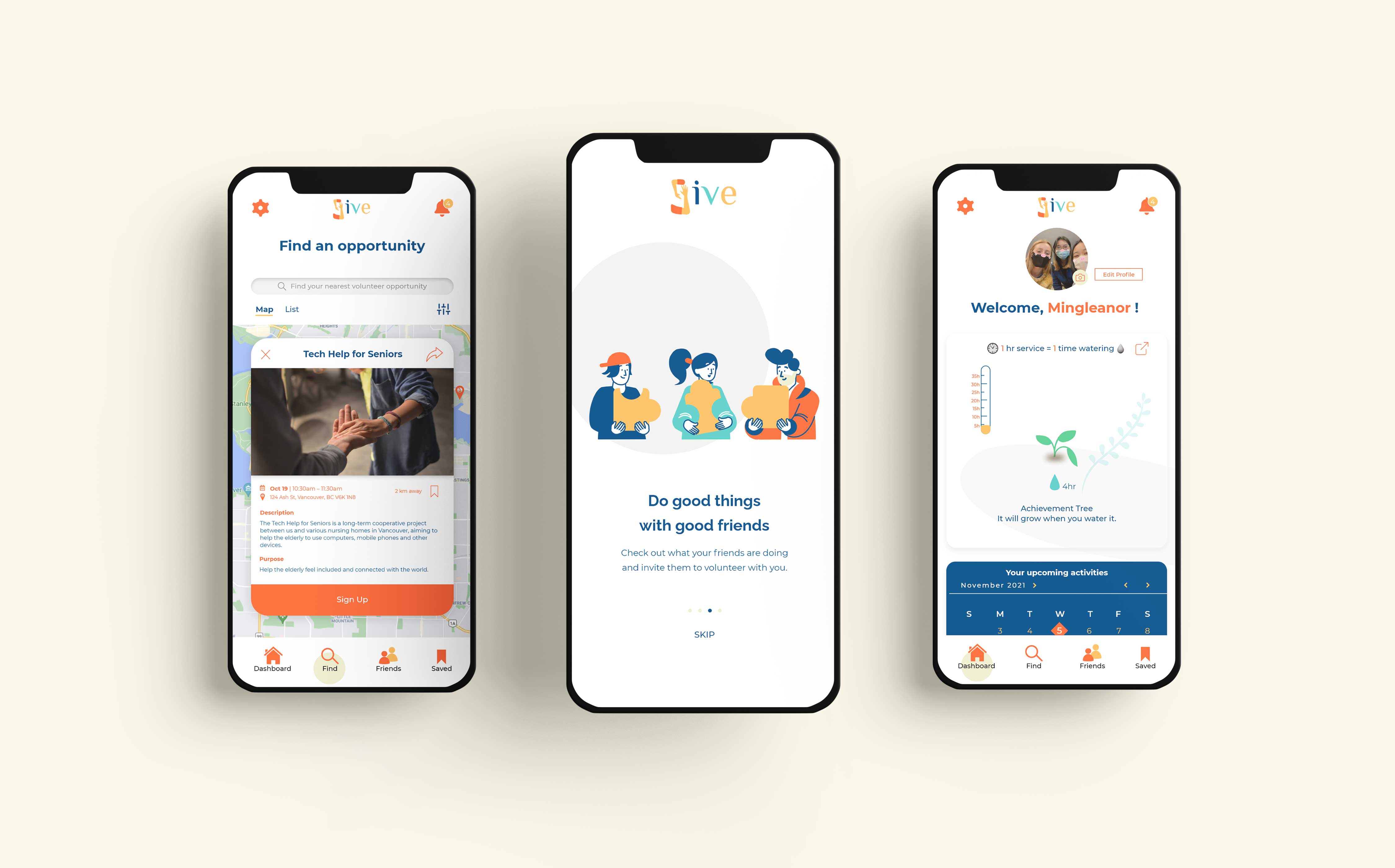 give's mockup